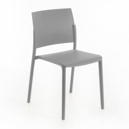 4 krzesła sztaplowane, wykonane w całości z polipropylenu w różnych kolorach - Mojito Viadurini