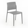 4 krzesła sztaplowane, wykonane w całości z polipropylenu w różnych kolorach - Mojito