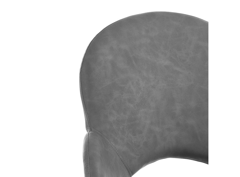 4 krzesła ze skóry syntetycznej w różnych wykończeniach - amarant Viadurini