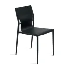 4 krzesła z kolorowej skóry ekologicznej i malowanej metalowej podstawy - Komedia Viadurini