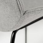4 krzesła z tkaniny, konstrukcja z polipropylenu i metalowe nogi - Patchulli Viadurini