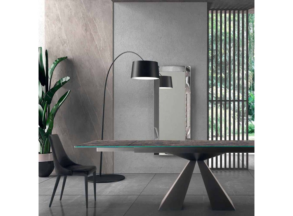 4 nowoczesne krzesła stalowe z tapicerowanym aksamitnym siedziskiem Made in Italy - Nirvana Viadurini
