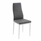 4 nowoczesne krzesła do jadalni z imitacji skóry i metalowych nóg - Spiga Viadurini