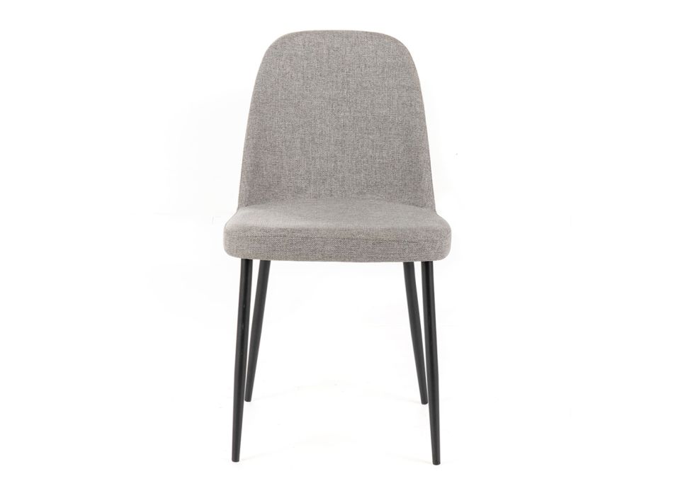 4 krzesła do salonu wykonane z tkaniny w różnych kolorach i metalu - tuberoza Viadurini