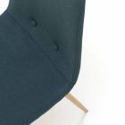 4 krzesła do jadalni z siedziskiem z tkaniny i metalową konstrukcją - Pampa Viadurini