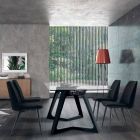 4 tapicerowane krzesła do jadalni tapicerowane we Włoszech Velvet - Grain Viadurini