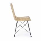 4 krzesła do jadalni ze stali i splotu od Kubu Homemotion - Kendall Viadurini