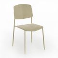 4 krzesła wykonane z polipropylenowego siedziska o różnych wykończeniach i metalu - Daiquiri
