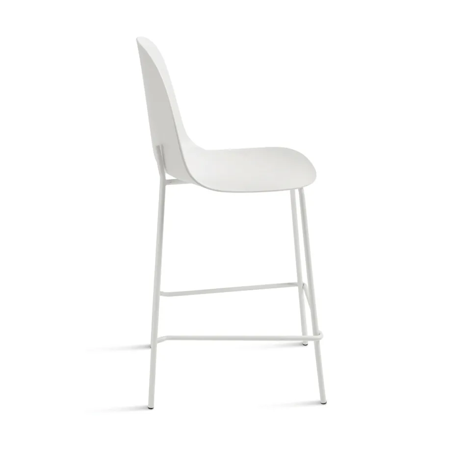 4 hokery do salonu z polipropylenu i metalowej ramy - Dinamo Viadurini