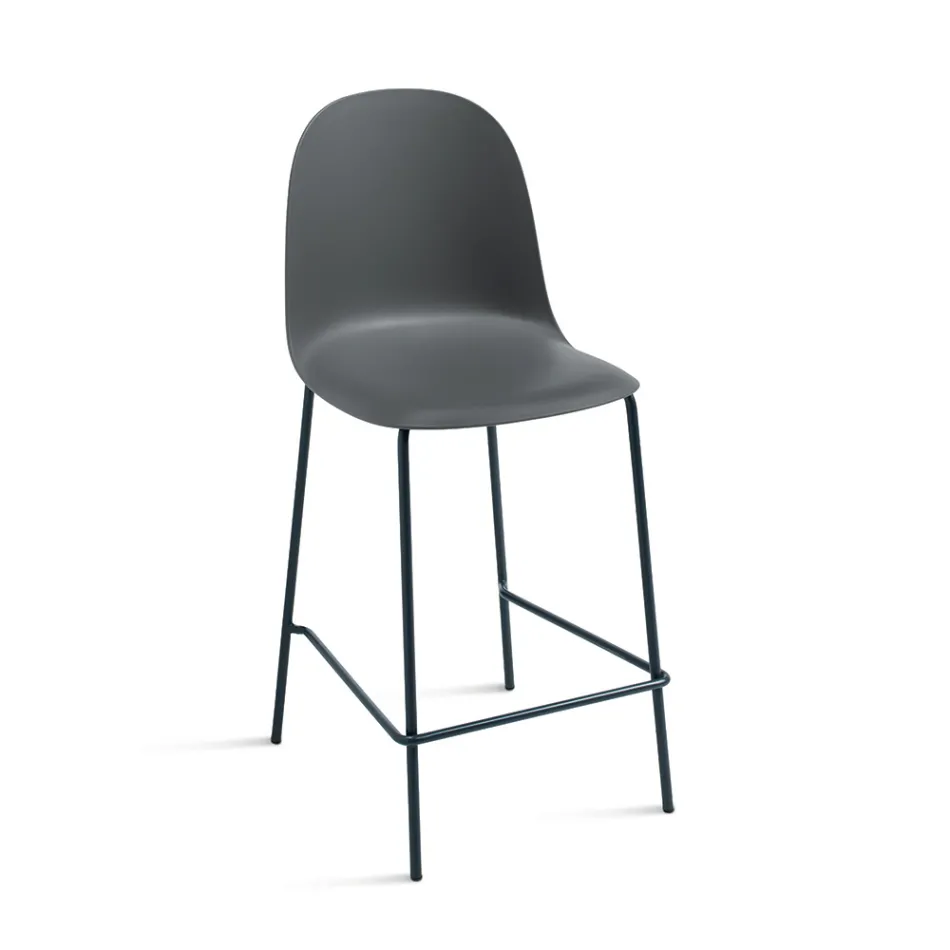 4 hokery do salonu z polipropylenu i metalowej ramy - Dinamo Viadurini