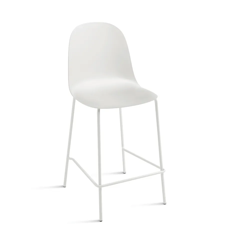 4 hokery do salonu z polipropylenu i metalowej ramy - Dinamo Viadurini