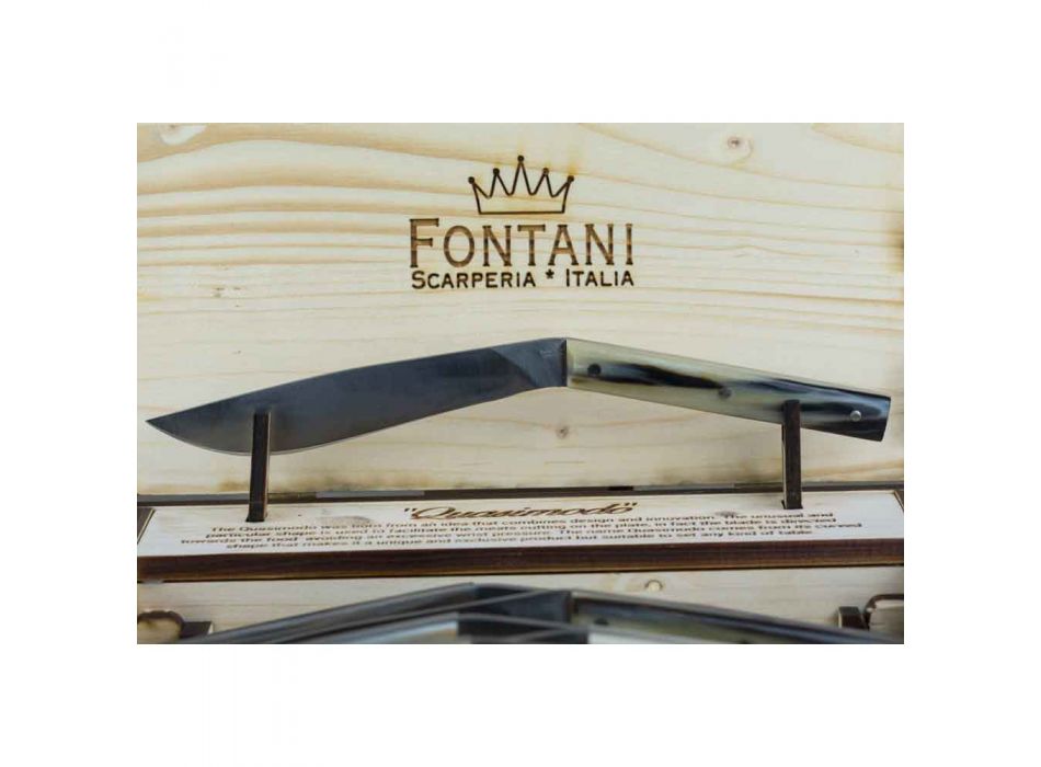 6 ergonomicznych noży do steków ze stalowym ostrzem Made in Italy - Shark Viadurini
