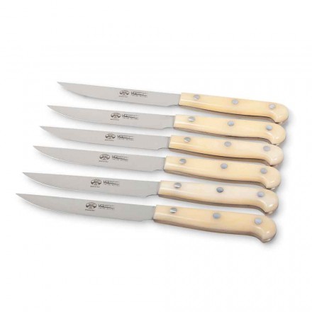 6 noży stołowych 2012 Berti ze stali nierdzewnej Exclusive dla Viadurini - Annico Viadurini