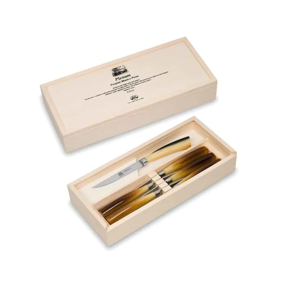 6 noży z gładkim ostrzem Berti Plenum, dostępne wyłącznie w Viadurini - Andalo Viadurini