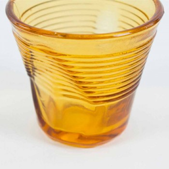 6 filiżanek zmiętych szklanek w kolorowym szkle - Sarabi