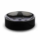 Wolnostojące akcesoria łazienkowe z czarnego szkła i błyszczącego złotego metalu - czarny Viadurini