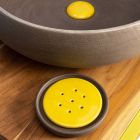 Akcesoria łazienkowe z żółtej gliny ogniotrwałej Made in Italy - Antonella Viadurini