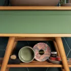 Zielone akcesoria łazienkowe z gliny ogniotrwałej Made in Italy - Antonella Viadurini