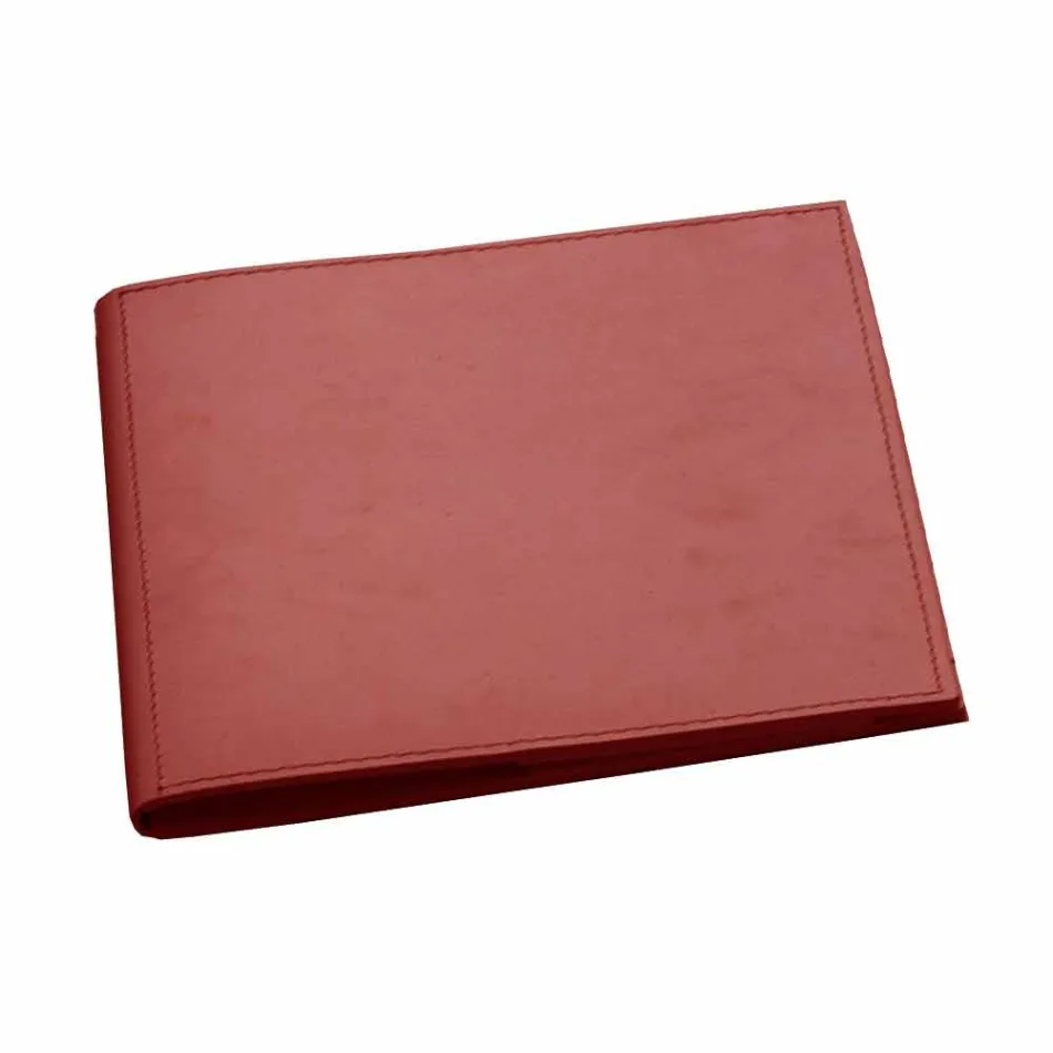 Akcesoria na biurko ze skóry regenerowanej 5 sztuk Made in Italy - Medea Viadurini