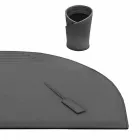 Akcesoria na biurko ze skóry regenerowanej 5 sztuk Made in Italy - Medea Viadurini