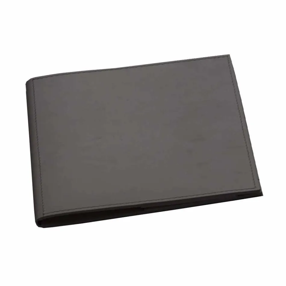 Akcesoria na biurko ze skóry regenerowanej 5 sztuk Made in Italy - Medea Viadurini