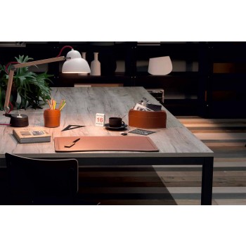 Akcesoria 4 sztuki Regenerowane skórzane biurko Wykonane we Włoszech - Brando