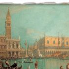 Fresco Canaletto &quot;Widok na Pałac Dożów w Wenecji&quot; Viadurini
