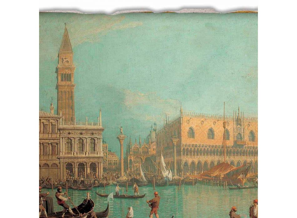 Fresco Canaletto &quot;Widok na Pałac Dożów w Wenecji&quot; Viadurini