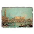 duży fresk Canaletto &quot;Widok na Pałac Dożów w Wenecji&quot; Viadurini