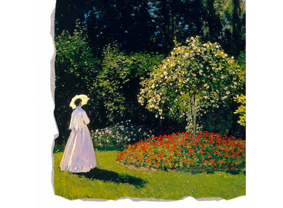 duży fresk Monet &quot;Lady w ogrodzie w Sainte-Adresse&quot; Viadurini