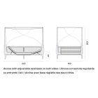 Alkowa zewnętrzna z drewna tekowego z zasłoną i poduszkami Made in Italy - Oracle Viadurini