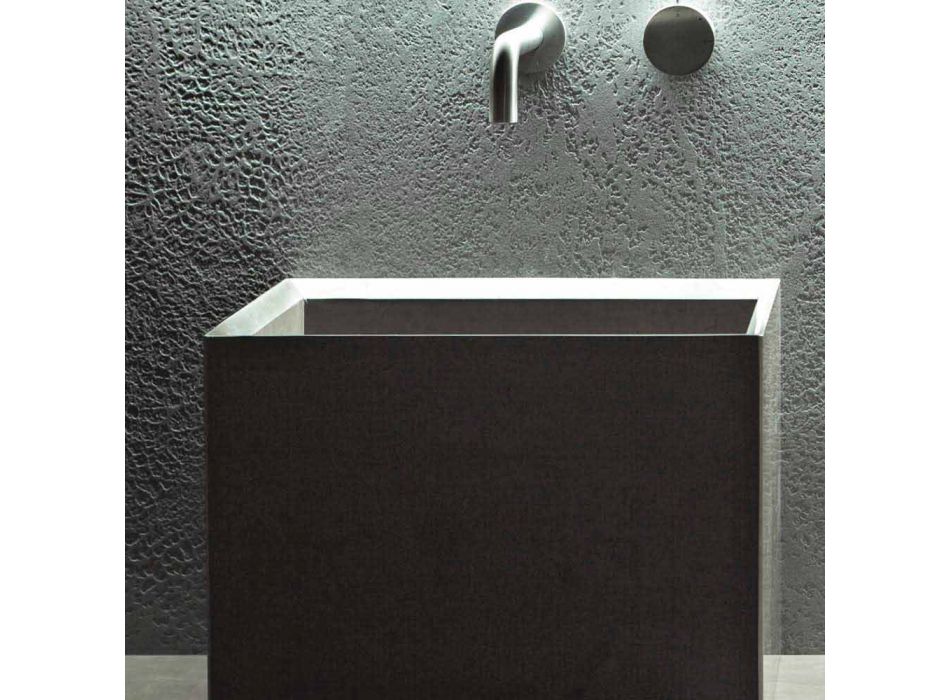 Kwadratowa umywalka nablatowa o nowoczesnym designie - Farartlav1 Viadurini