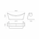 Hamak ze stali i czarnego wzoru ogrodowego Made in Italy - Cumberland Viadurini