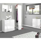 Zaprojektuj wejściowy wieszak na ubrania z białego drewna, łupka lub betonu - Fjona Viadurini