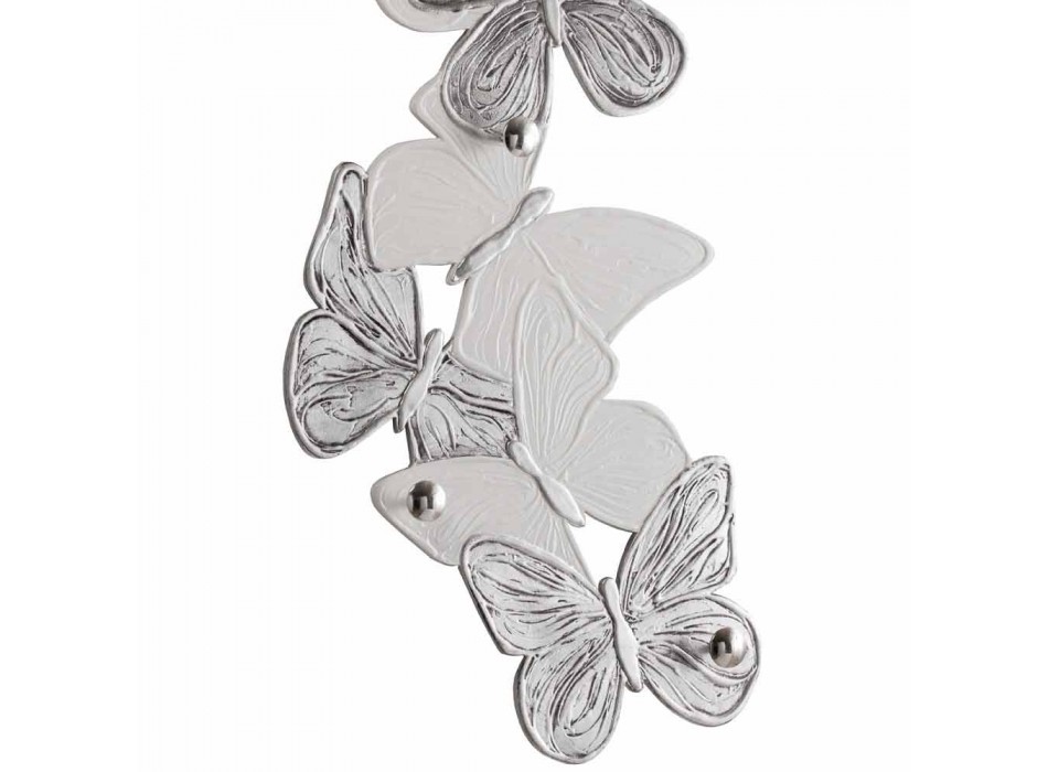 Wieszak ścienny z designerskimi motylkami 5pomelli made in Italy Brice Viadurini