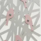 Wieszak ścienny z kolorowego drewna o nowoczesnym designie - Alberuccell Viadurini