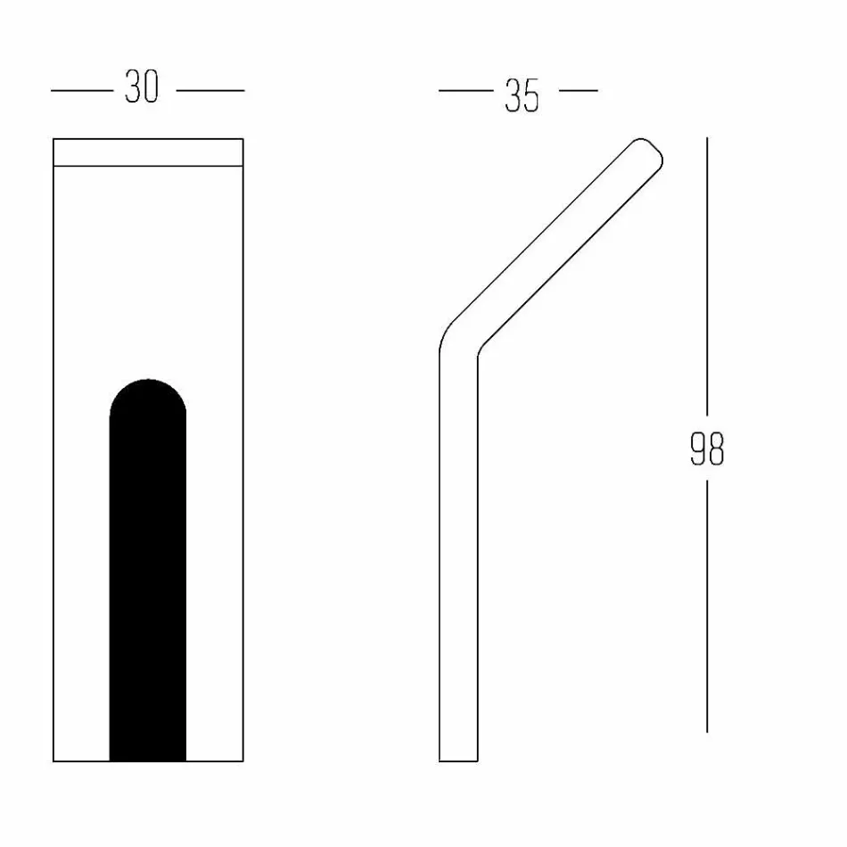 Wieszak ścienny z Corianu z białą lub czarną wkładką, 3 sztuki - Appiccio Viadurini