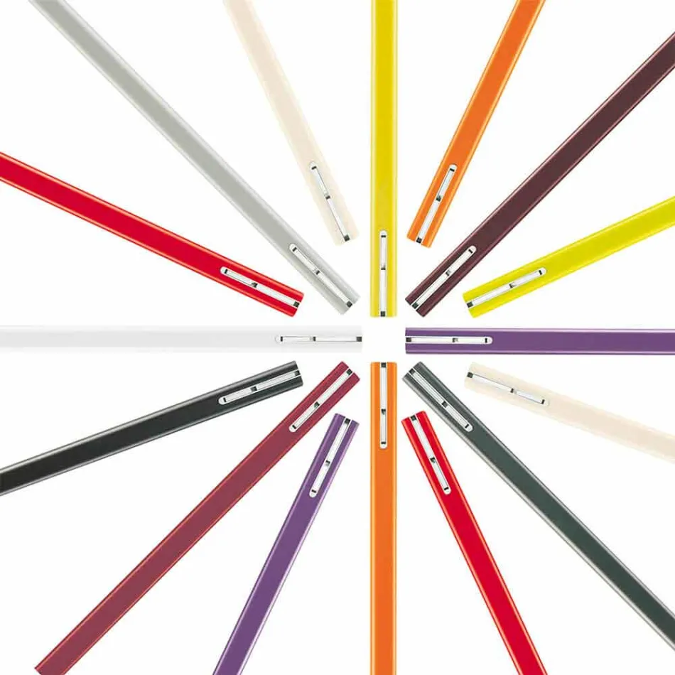 Wieszak ścienny z lakierowanego MDF z podwójnym haczykiem Made in Italy - Mercury Viadurini