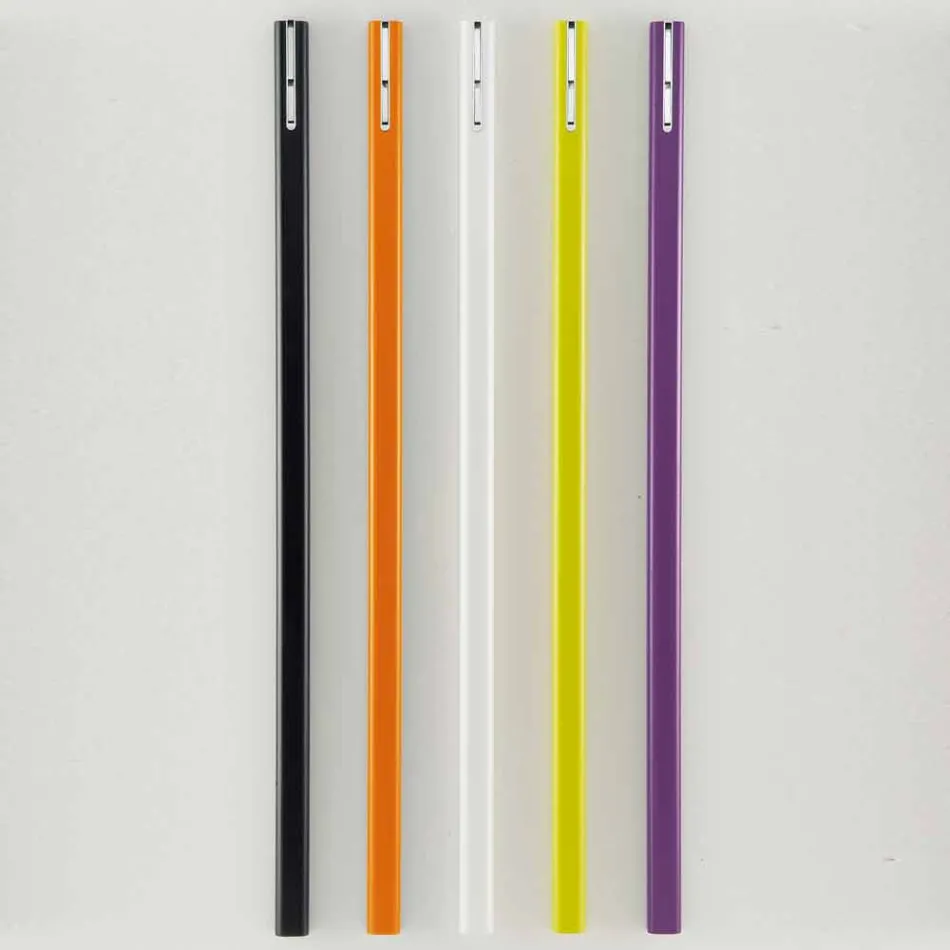 Wieszak ścienny z lakierowanego MDF z podwójnym haczykiem Made in Italy - Mercury Viadurini