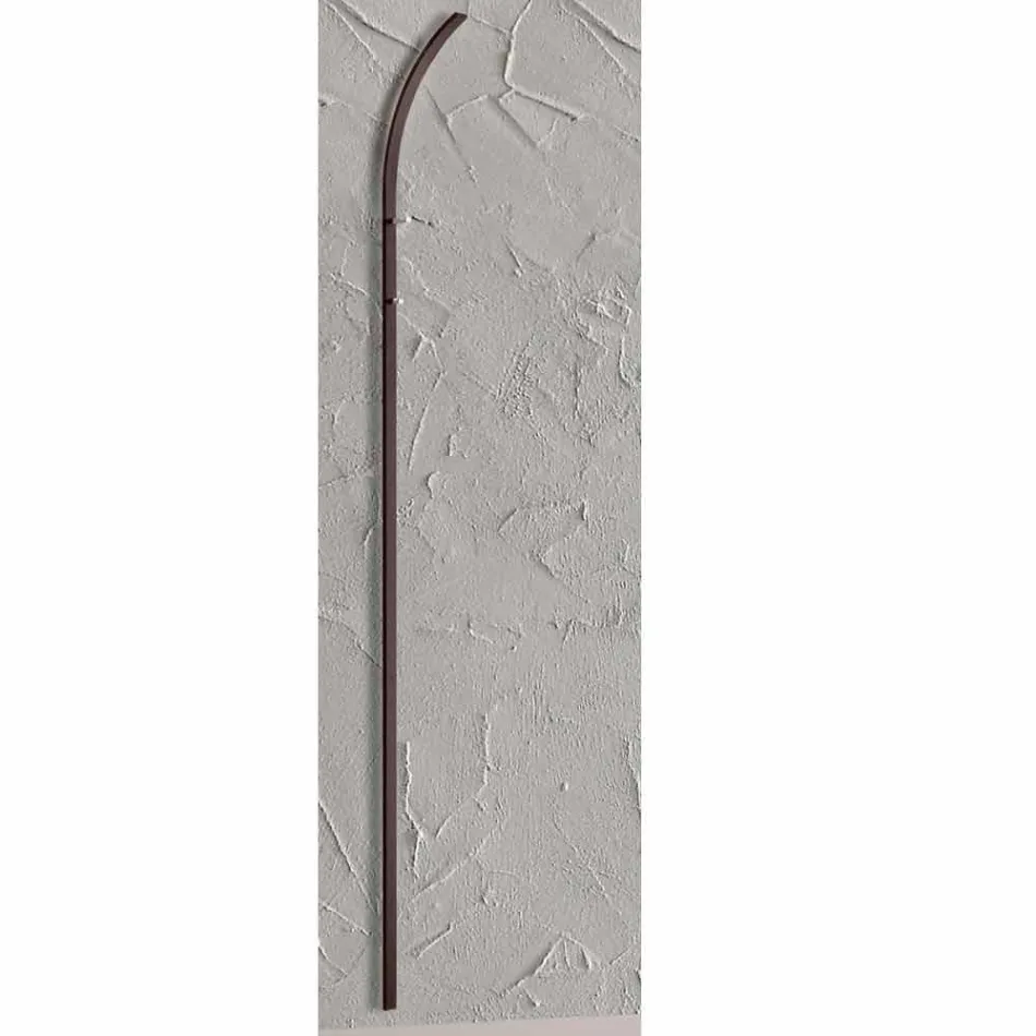 Wieszak ścienny metalowy z 2 haczykami i lampką LED Made in Italy - Osmio Viadurini