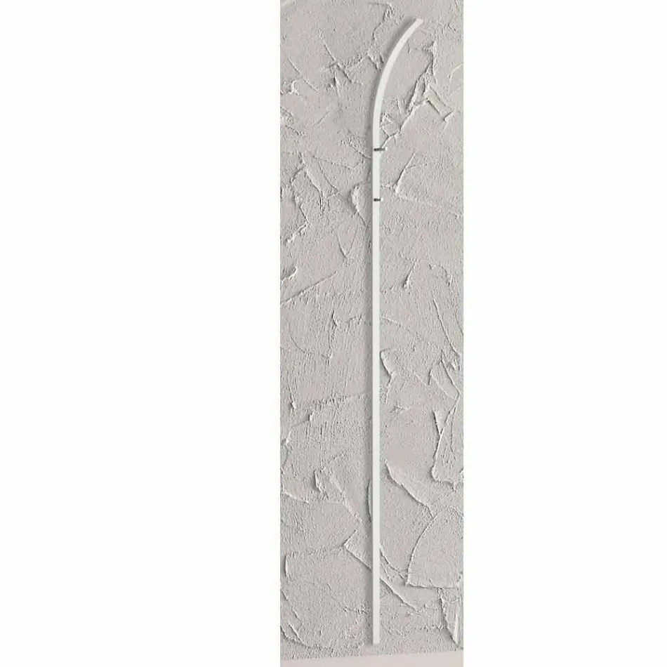 Wieszak ścienny metalowy z 2 haczykami i lampką LED Made in Italy - Osmio Viadurini