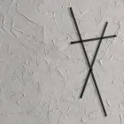 Wieszak ścienny z malowanego metalu z 5 kołkami Made in Italy - Olmium Viadurini