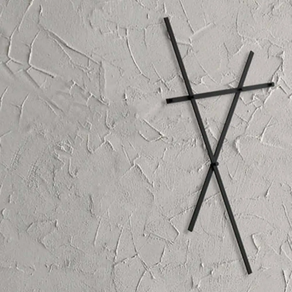 Wieszak ścienny z malowanego metalu z 5 kołkami Made in Italy - Olmium Viadurini