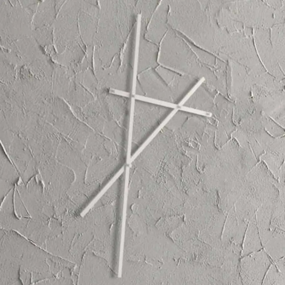 Wieszak ścienny z malowanego metalu z 5 kołkami Made in Italy - Olmium Viadurini