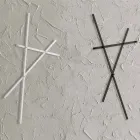 Wieszak ścienny z malowanego metalu z 5 kołkami Made in Italy - Olmium Viadurini