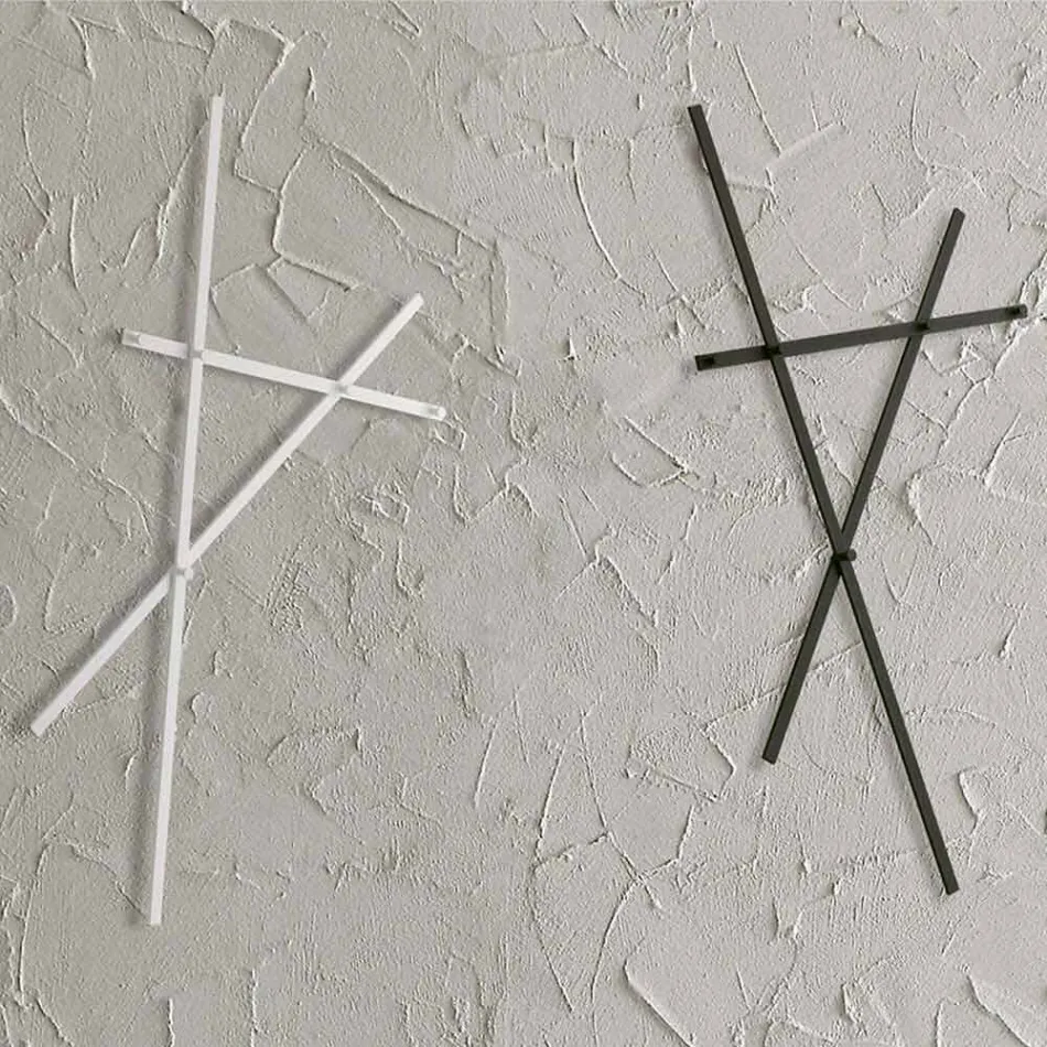 Wieszak ścienny z malowanego metalu z 5 kołkami Made in Italy - Olmium Viadurini