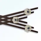 Wieszak ścienny w nowoczesnym stylu z kolorowego lakierowanego drewna - Picassino Viadurini