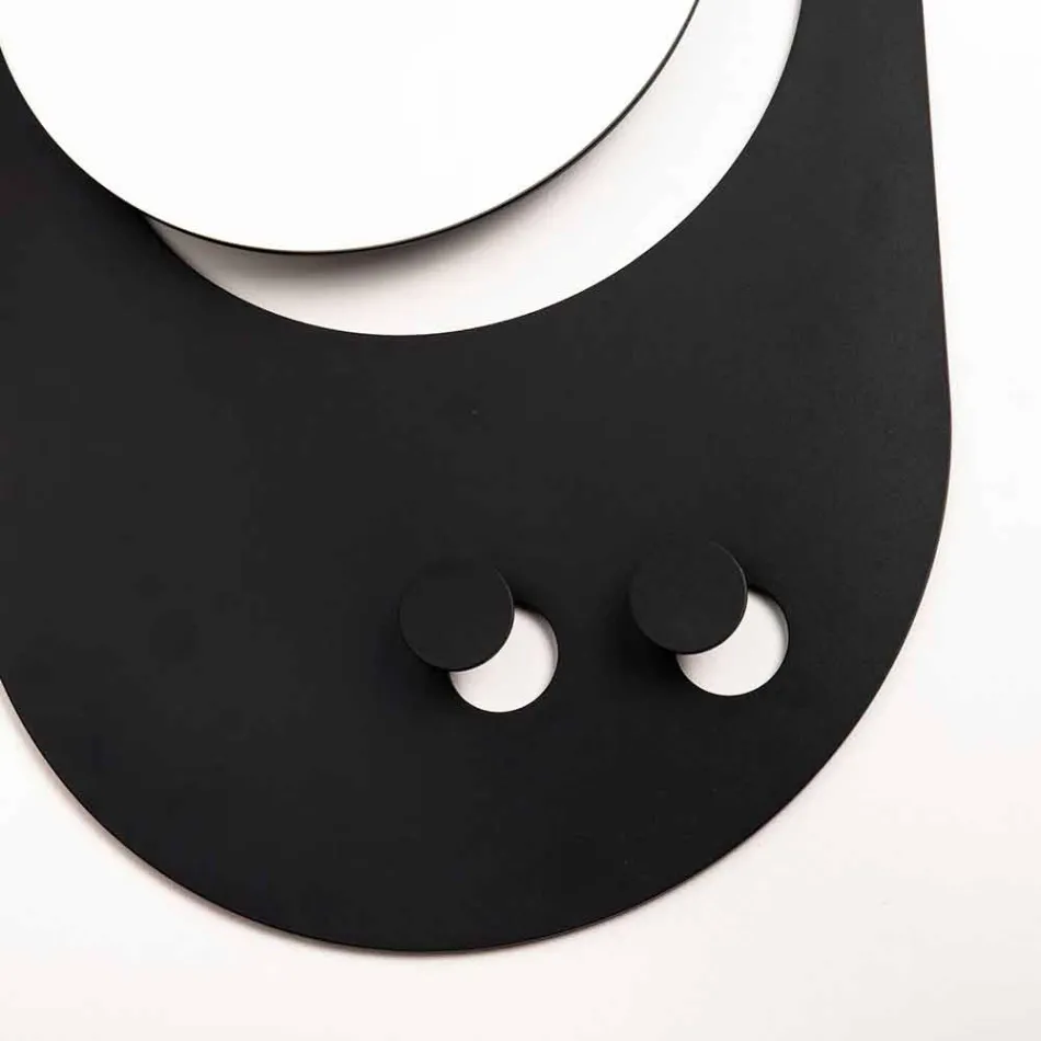 Nowoczesny wieszak ścienny ze stali z lustrem Made in Italy - Pilippo Viadurini