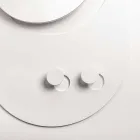 Nowoczesny wieszak ścienny ze stali z lustrem Made in Italy - Pilippo Viadurini