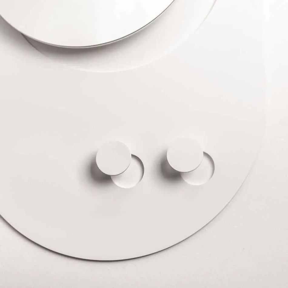 Nowoczesny wieszak ścienny ze stali z lustrem Made in Italy - Pilippo Viadurini